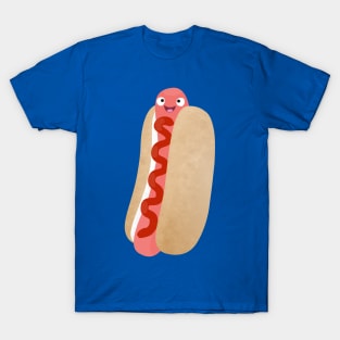 Cute funny hot dog Weiner cartoon T-Shirt